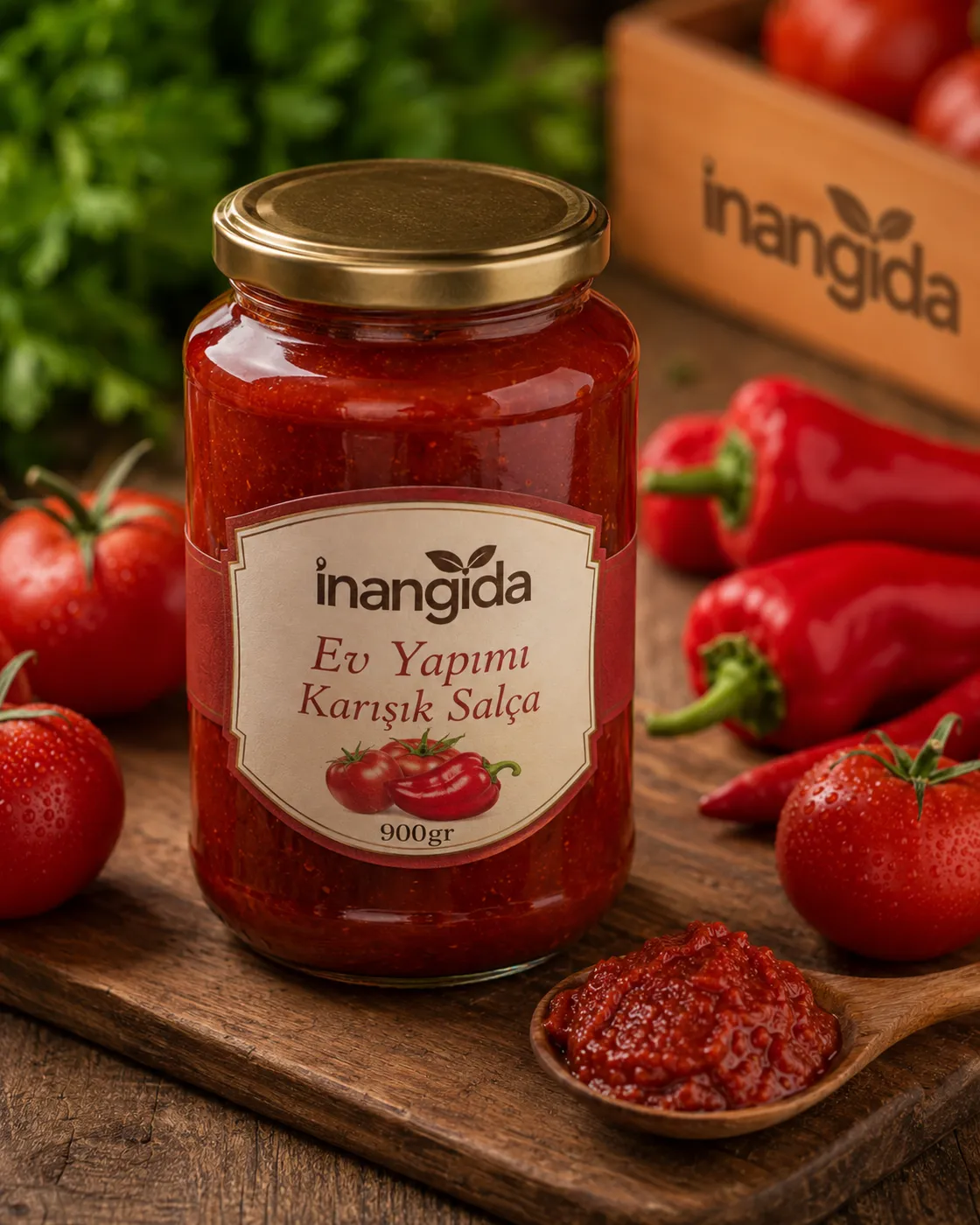 Ev Yapımı Karışık Salça (900gr Kavanoz)